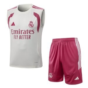 Ensemble débardeur et short – Real Madrid – Blanc et rose – 2026/27