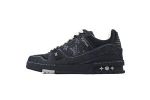 Louis Vuitton Trainer New All Black Denim